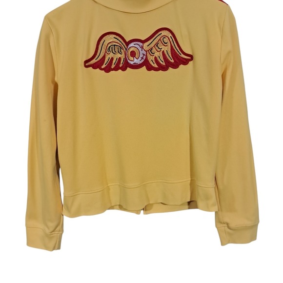 Vintage 2000s Von Dutch Full Zip Track Jacket Yellow Retro Y2K Biker Baddie - Picture 6 of 13